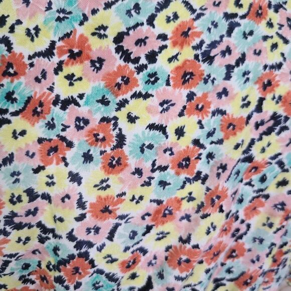 BCBGeneration Dorchester Floral Ditsy Ruffle Sleeve Mini Dress Medium - Picture 2 of 5